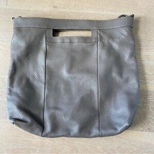 Splendid perforated Leather crossbody folding clutch Tote Bag